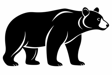 bear line art silhouette vector illustration