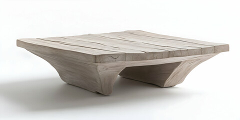 Rustic Wooden Coffee Table 3D Render