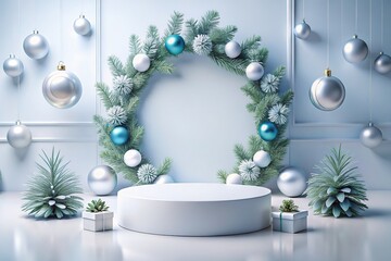 Winter Holiday Bargains: Elegant Minimalist Podium Display