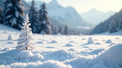 Winter White Textured Landscape - Depth & Mood