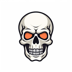 Fototapeta premium human skull isolated on white