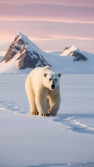 Obraz premium polar bear on ice