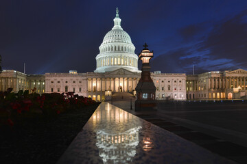 Fototapeta premium US Capitol Building at night - Washington D.C. United States