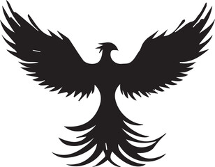 Phoenix silhouette vector EPS