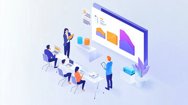 An entrepreneur presenting a business pitch to a group of venture capitalists, discussing market potential, scalability, and the unique selling points of a new product in development.