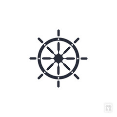 Obraz premium rudder icon. rudder Symbol sign for mobile concept and web design. Vector icon, Logo illustration, Vector graphics