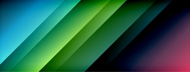 Colorful gradient with lines made of shadow and light. Creative background