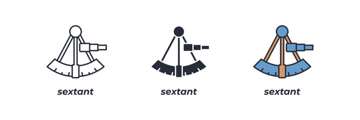 sextant icon. sextant Symbol sign for mobile concept and web design. Vector icon, Logo illustration, Vector graphics