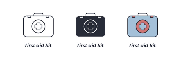 first aid kit icon. first aid kit Symbol sign for mobile concept and web design. Vector icon, Logo illustration, Vector graphics