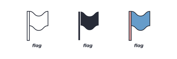 flag icon. flag Symbol sign for mobile concept and web design. Vector icon, Logo illustration, Vector graphics