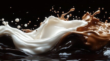 Splash of milk and dark chocolate