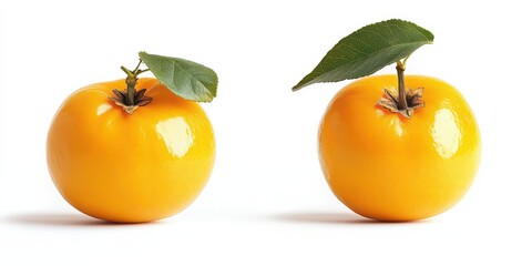 Nance on an isolated white background, vibrant yellow fruit, soft and even studio light, professional-grade photo.