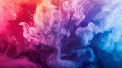 Obraz premium Abstract colorful smoke in vibrant red, pink, and blue hues