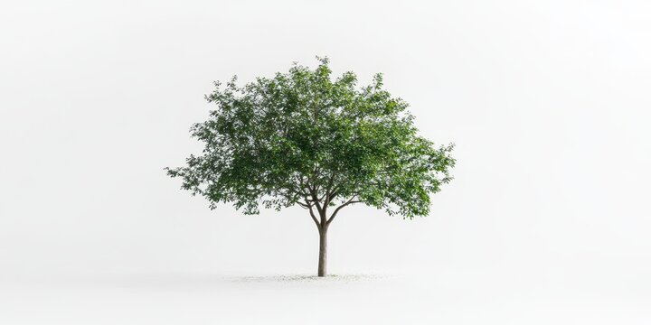 Yunnan Hackberry on an isolated white background, detailed textures, soft and even light.