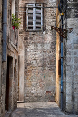 Street in the old town of Split, Croatia