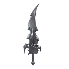 Fototapeta premium Sharp and intricate spear design isolated on transparent background