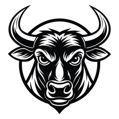 Fototapeta premium bull mascot logo standard silhouette