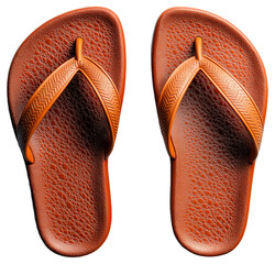 PNG Pair of brown flip-flops with textured surface