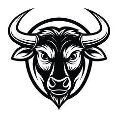 Fototapeta premium bull mascot logo standard silhouette