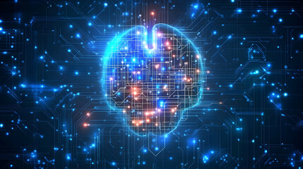 Obraz premium Abstract Brain Circuitry Illustration