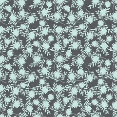 Cute colorful hand drawn floral seamless pattern background.