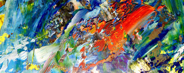 Abstract art background . Hand painting artwork on canvas .