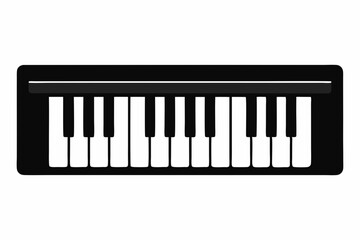 Fototapeta premium Black Keyboard Silhouette Vector Design