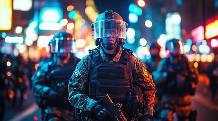 Special police forces blocked the road with glass shields and helmets and resisted the rioting crowd․