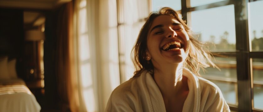 A confident professional in a suit, exuding success and positive energy against a backdrop of statistical presentations.