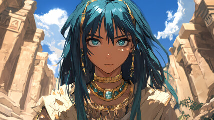 Obraz premium Mythical Gods and Characters in Anime Manga Art Style