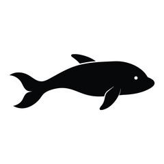 Fototapeta premium Vector silhouette style, featuring a Sea Creature