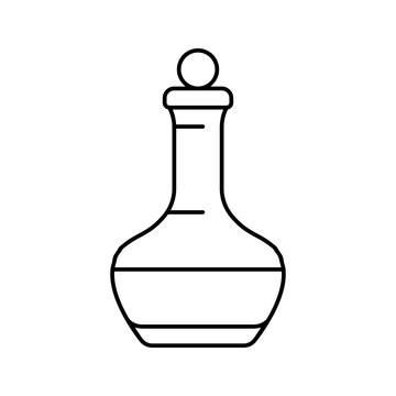 recommend clip art: decanter glass package line icon vector. decanter glass package sign. isolated contour symbol black illustration