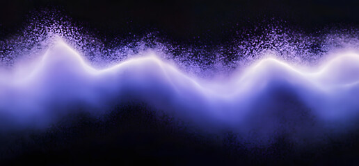 Obraz premium A poster header banner design featuring a dark, grainy gradient background with shades of purple, black, and blue, along with glowing background noise and ample copy space.