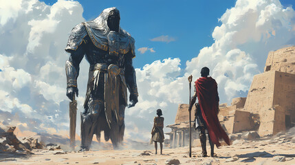 Mythical Gods and Characters in Anime Manga Art Style