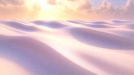 Obraz premium Soft Pastel Sunset Over a White Sand Desert