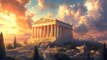 Obraz premium Wealthy Anime Manga Business Character in a Corporate Setting