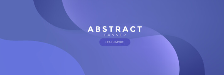 Blue web banner, Blue vector illustration abstract gradient poster with wave shapes Modern template for background