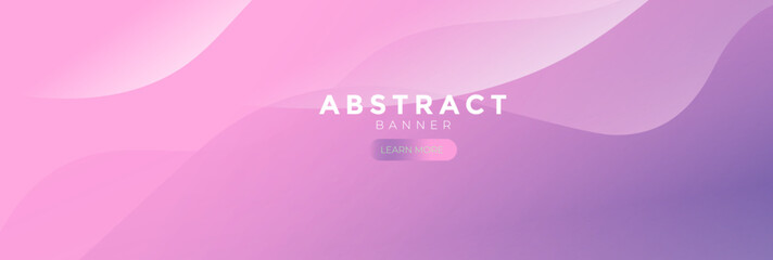 Pink web banner, Pink gradient vector illustration abstract gradient poster with wave shapes Modern template for background