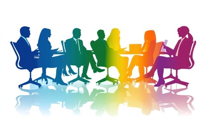 Fototapeta premium Diverse Business Team Meeting Around Table