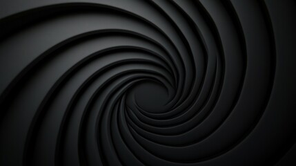 Black spiral design creating a hypnotic visual effect