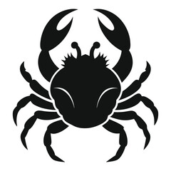 crab silhouette vector on white background