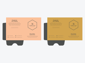 Simple Minimalistic Creative File Folder Template Design 