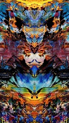 Abstract art background . Hand painting artwork on canvas .