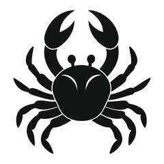 crab silhouette vector on white background