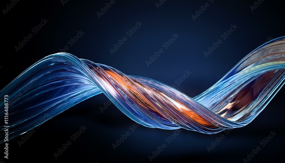 Wall mural abstract background with glowing lines