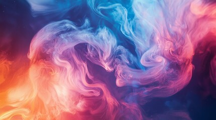 Obraz premium Colorful abstract clouds of pink and blue smoke