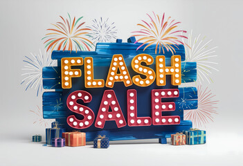 Flash sale banner or Shopping Poster for web or social media. Sale banner template. Flash sale design background.	