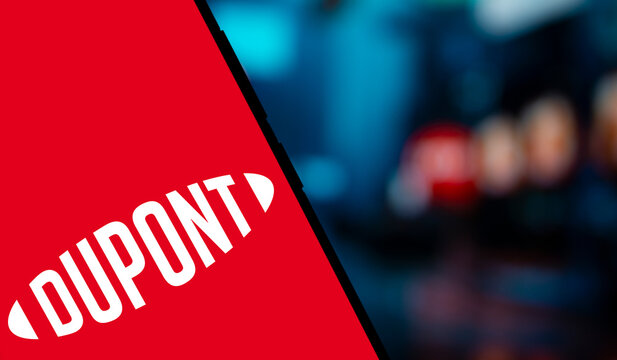 Dhaka, Bangladesh- 4 Dec 2024: Dupont logo is displayed on smartphone. DuPont is an American multinational chemical company.