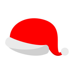 Christmas hat. Santa Hat Christmas decoration. Vector Illustration.