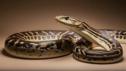 Fototapeta premium A detailed and realistic image of the Titanoboa, the largest snake ever. The snake